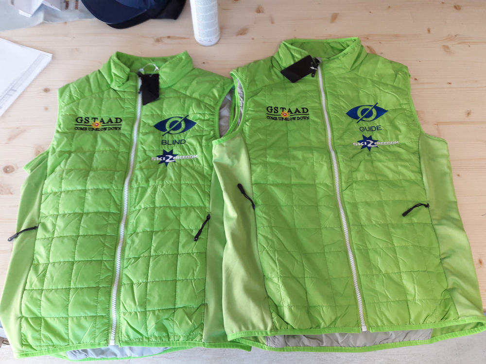 Front view Gilet jackets designed by Ski 2 Freedom